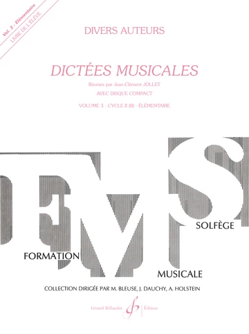 Dictées musicales. Volume 3 Visuel